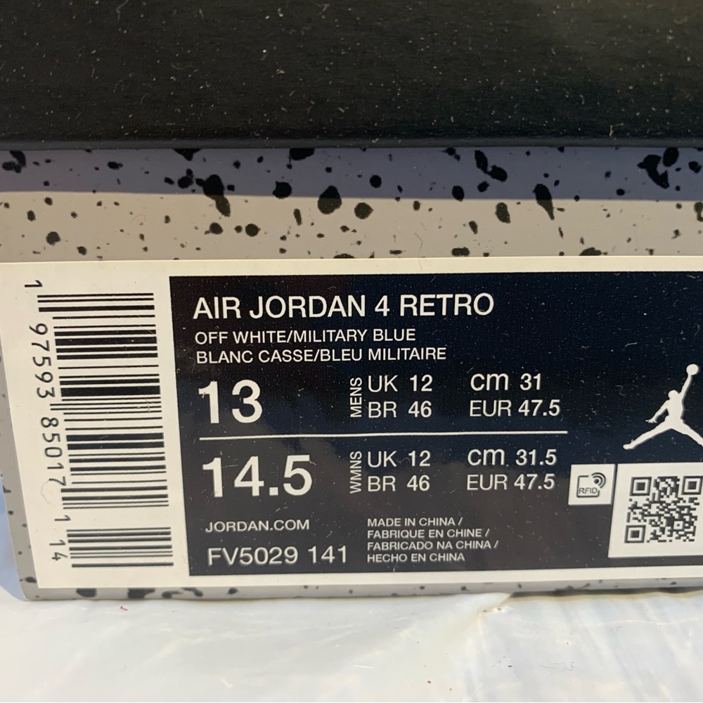 *Sold* Nike Air Jordan 4 Retro 2024 Military Blue Industrial Blue FV5029-141 - Picture 9 of 15